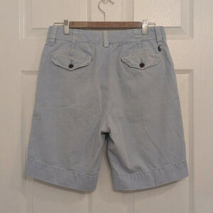 Men's Polo by Ralph Lauren Flat Front Shorts Waist 30 Light Blue Pony Logo